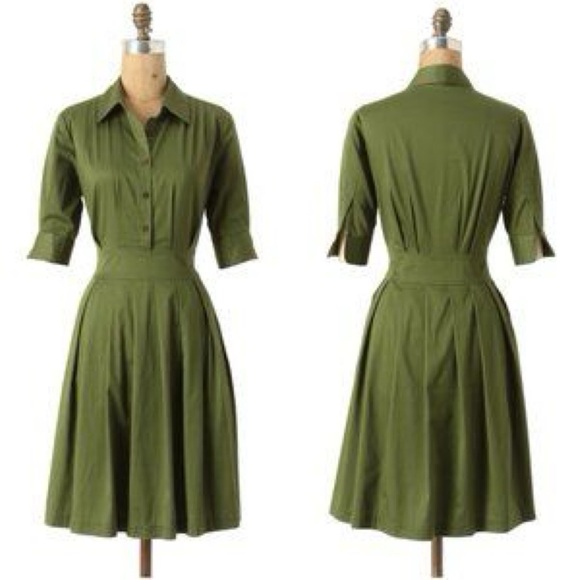 Anthropologie Dresses & Skirts - Lili’s closet green shirtdress